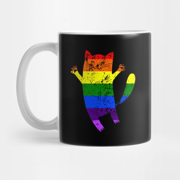 Funny LGBT Pride Flag Cat Pride Month Parade by BrightGift